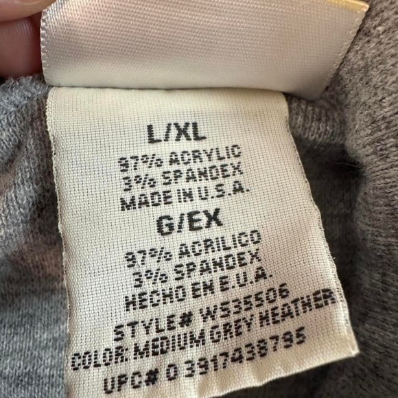 White Stag Grey cropped turtleneck tank top size L/XL - Picture 4 of 7